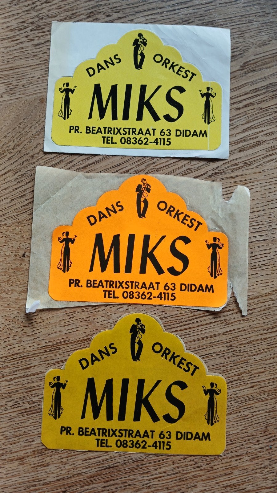 Sticker dans en amusementsorkest Miks uit DIDAM, Ophalen of Verzenden, Zo goed als nieuw